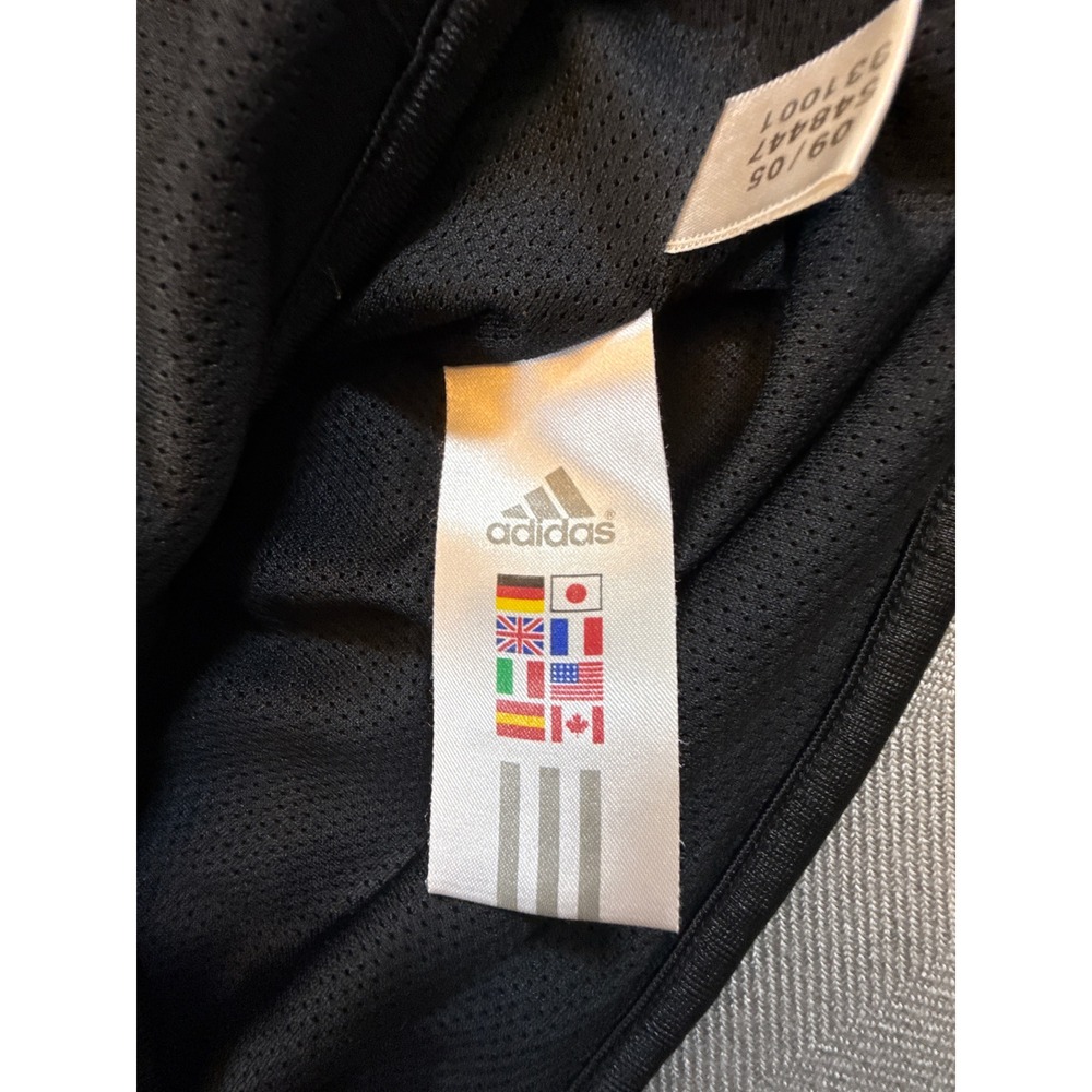 Adidas Track Jacket Black White Stripe Full Zip Mesh Logo 548447 Size L 1732 - Picture 4 of 8